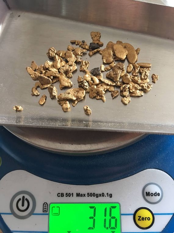 Gold on scale