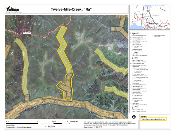 map of Ra property at Twelve Mile Creek