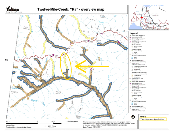 overview map Ra property at Twelve Mile Creek